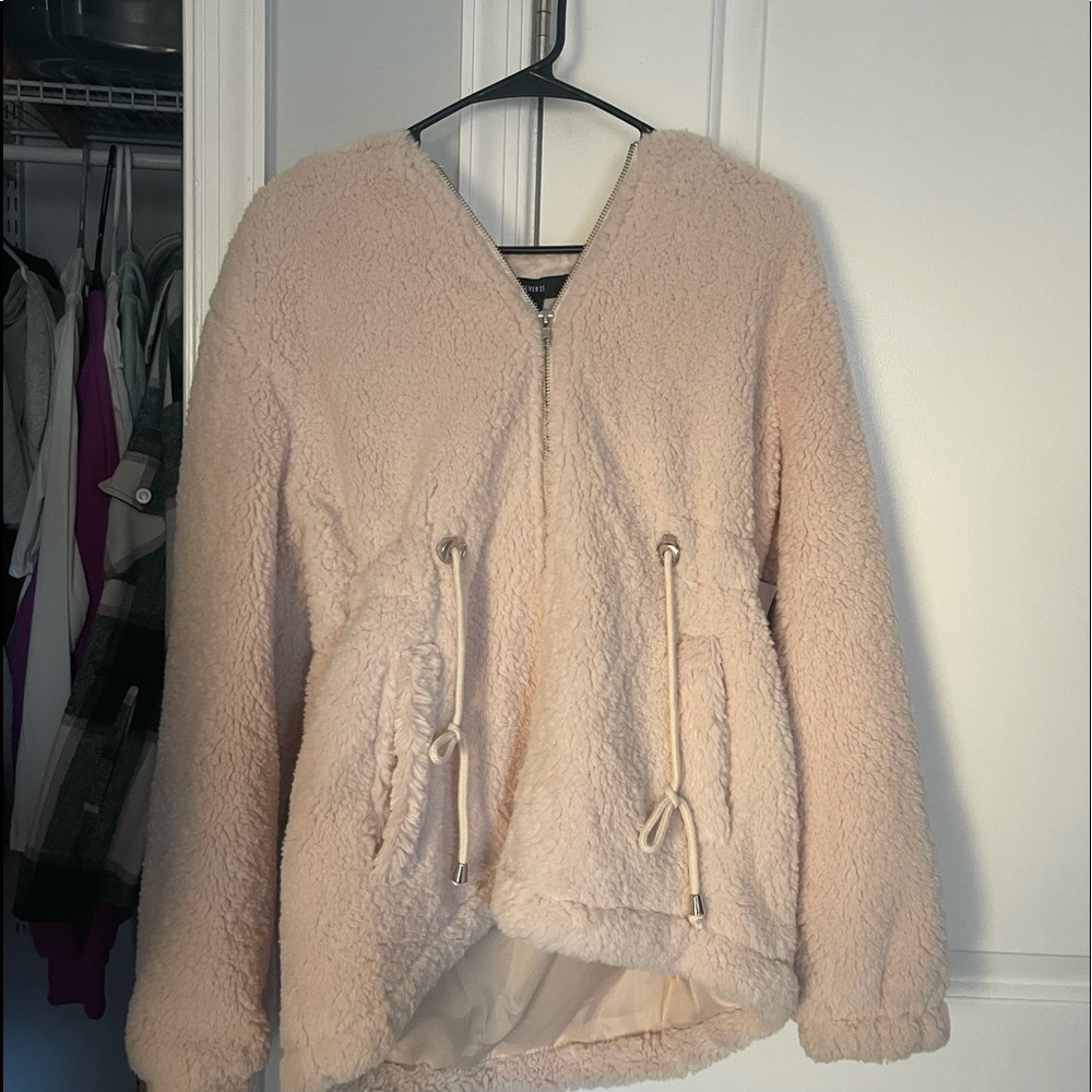 cream sherpa jacket